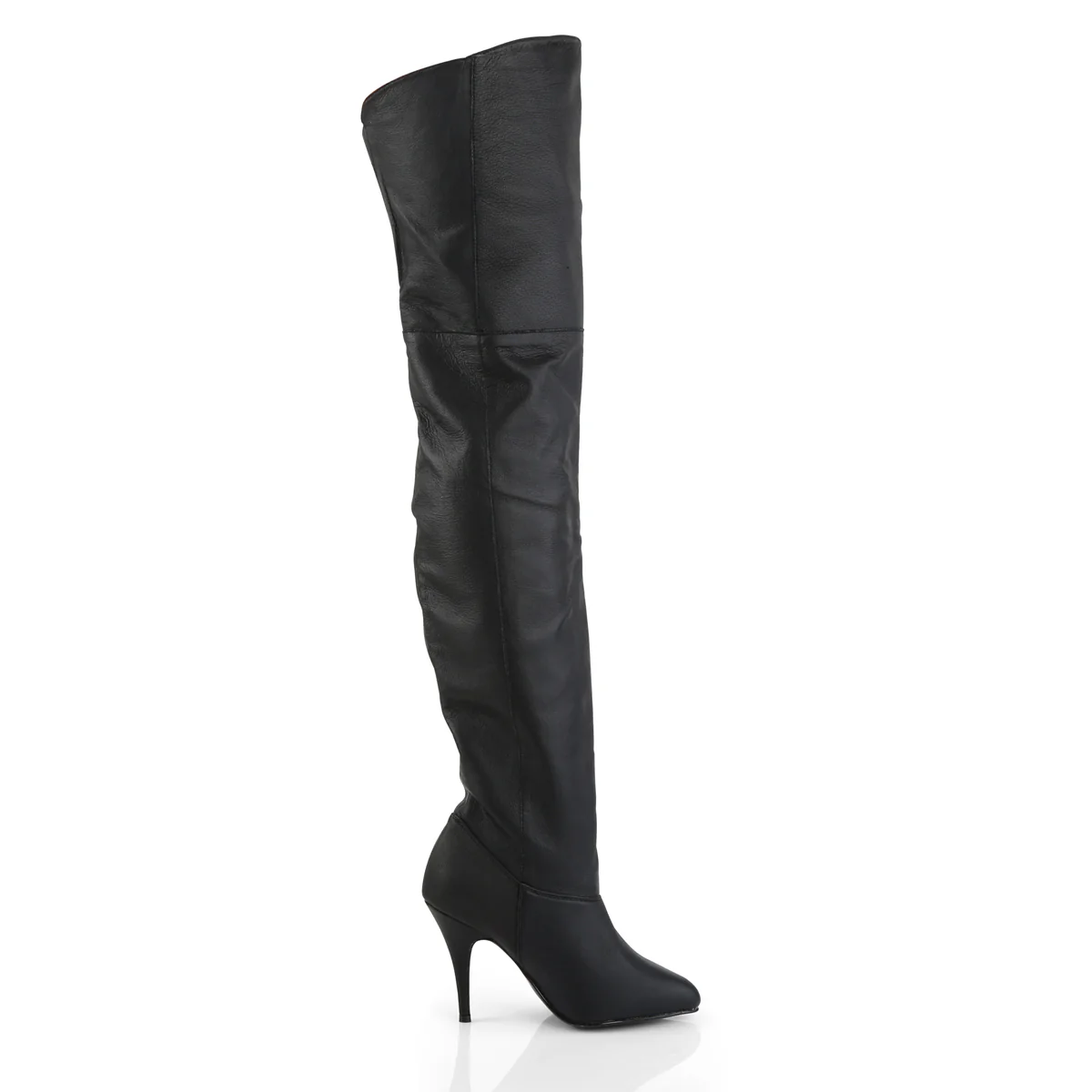 Black Leather 4 Inch Fetish Dancer Thigh High boots - Pleaser LEGEND-8868 - Image 5