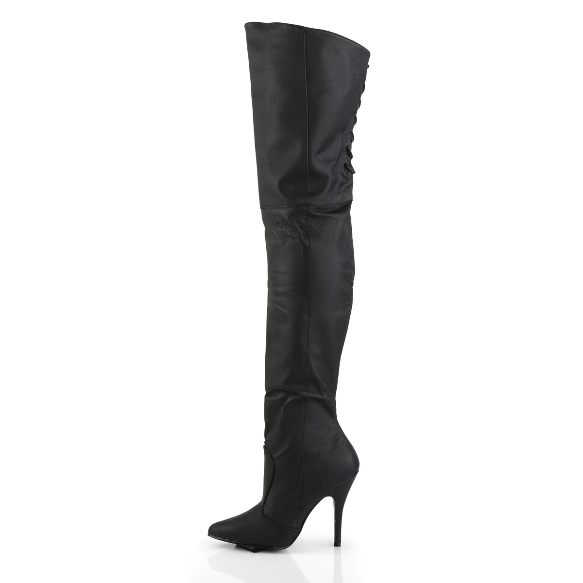Black Leather 5 Inch Pole Dance Thigh boots - Pleaser LEGEND-8899 - Image 3