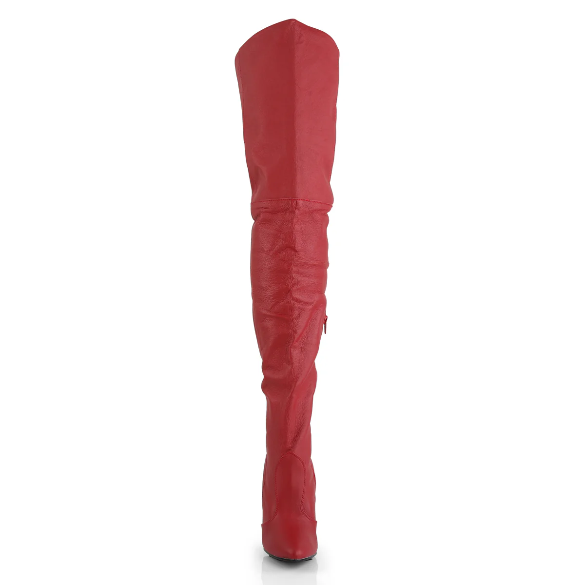 Red Leather (P) 5 Inch Fetish Dancer Fetish Thigh Boots -  Pleaser LEGEND-8899 - Image 2