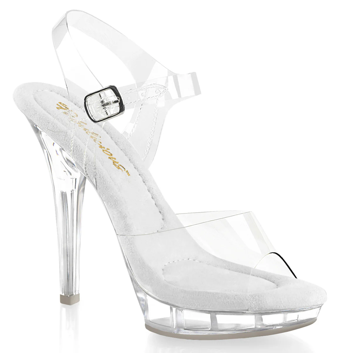 Clear 5 Inch Fitness Stage Shoes -  Fabulicious LIP-108