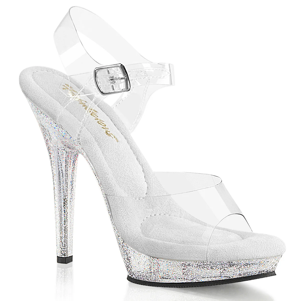 Clear 5 Inch Fitness Stage Shoes - Fabulicious LIP-108MG
