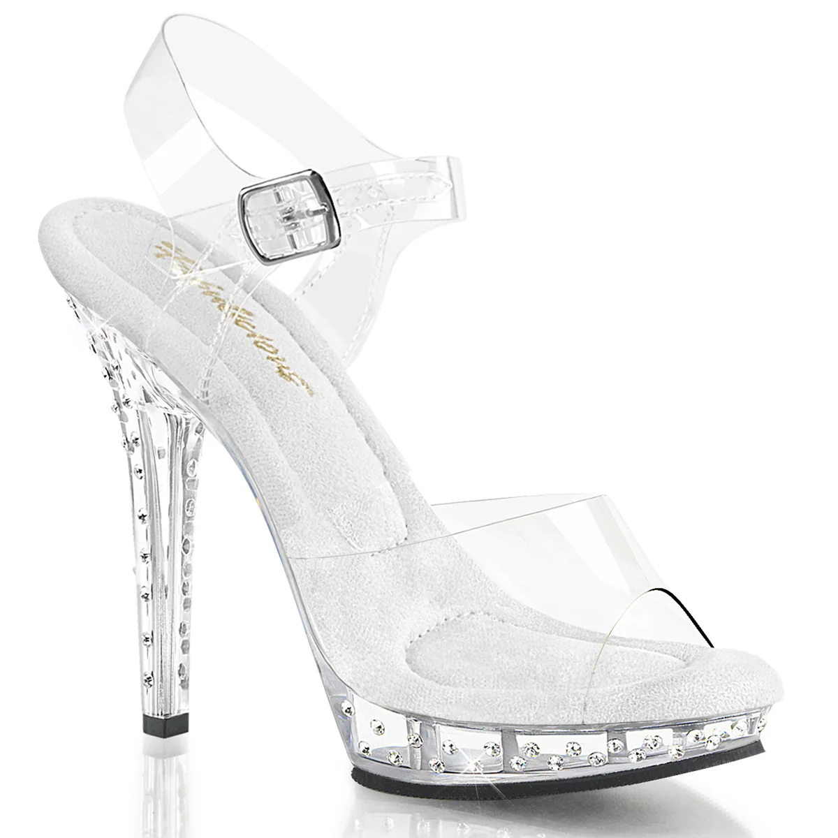 Clear 5 Inch Fitness Stage Shoes - Fabulicious LIP-108SDT