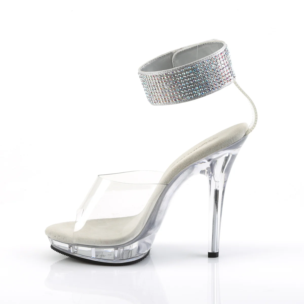 Clear 5 Inch Glamour Shoes - Fabulicious LIP-142 - Image 3