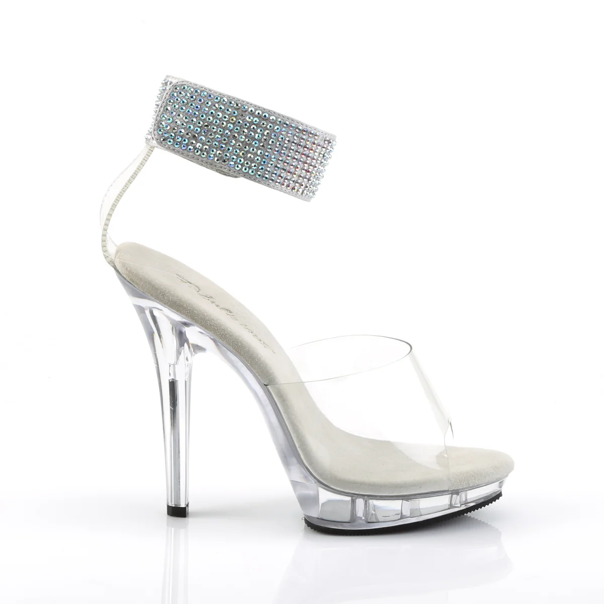 Clear 5 Inch Glamour Shoes - Fabulicious LIP-142 - Image 5