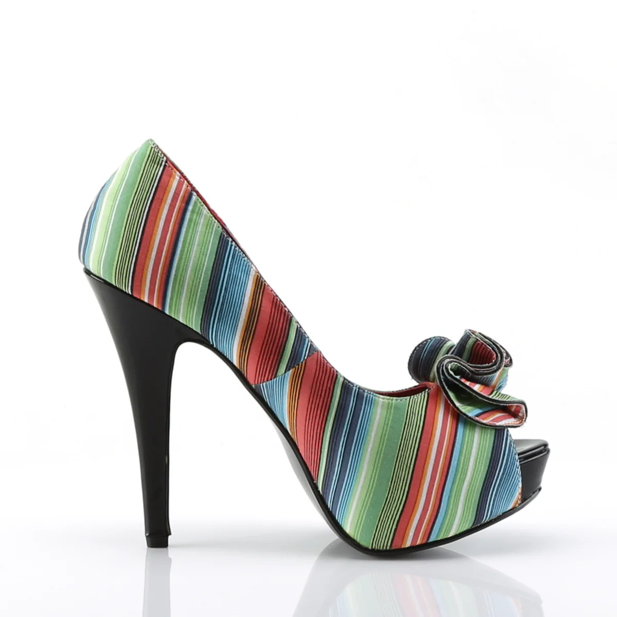 Serape Print Fabric 5 Inch Sexy Platforms - Pin Up Couture LOLITA-12 - Image 5