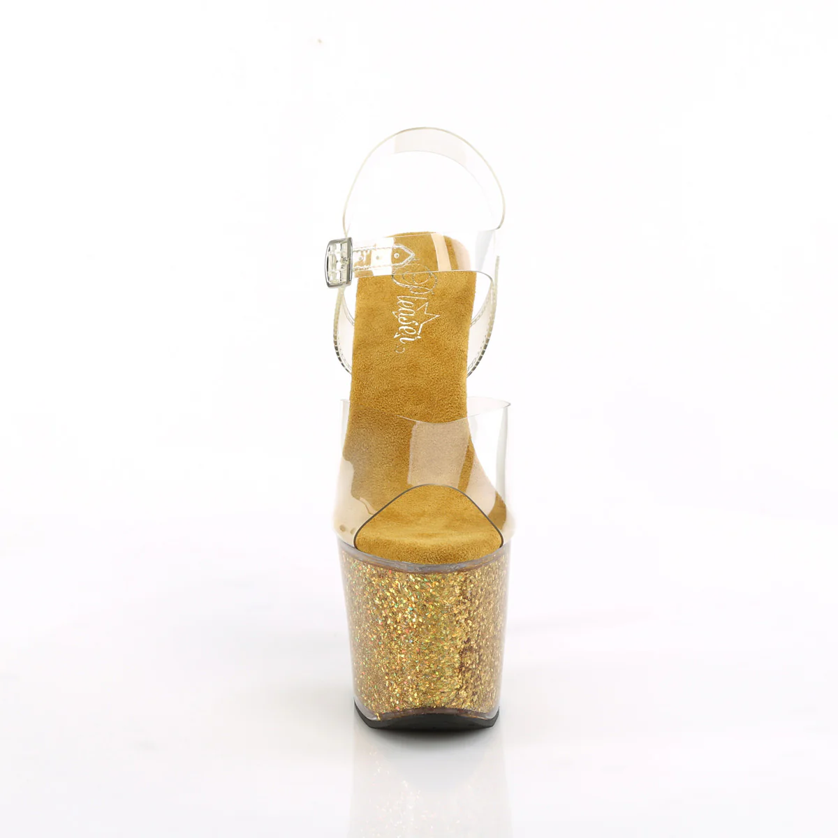 Gold 7 Inch Pole Dance Platform Shoes - Pleaser LOVESICK-708SG - Image 2