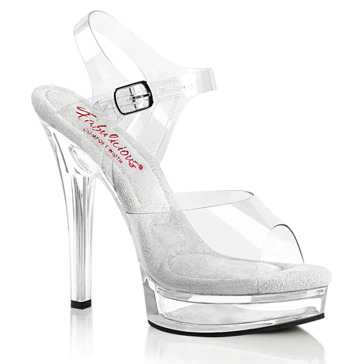 Clear 5 Inch Fitness Stage Shoes - Fabulicious MAJESTY-508