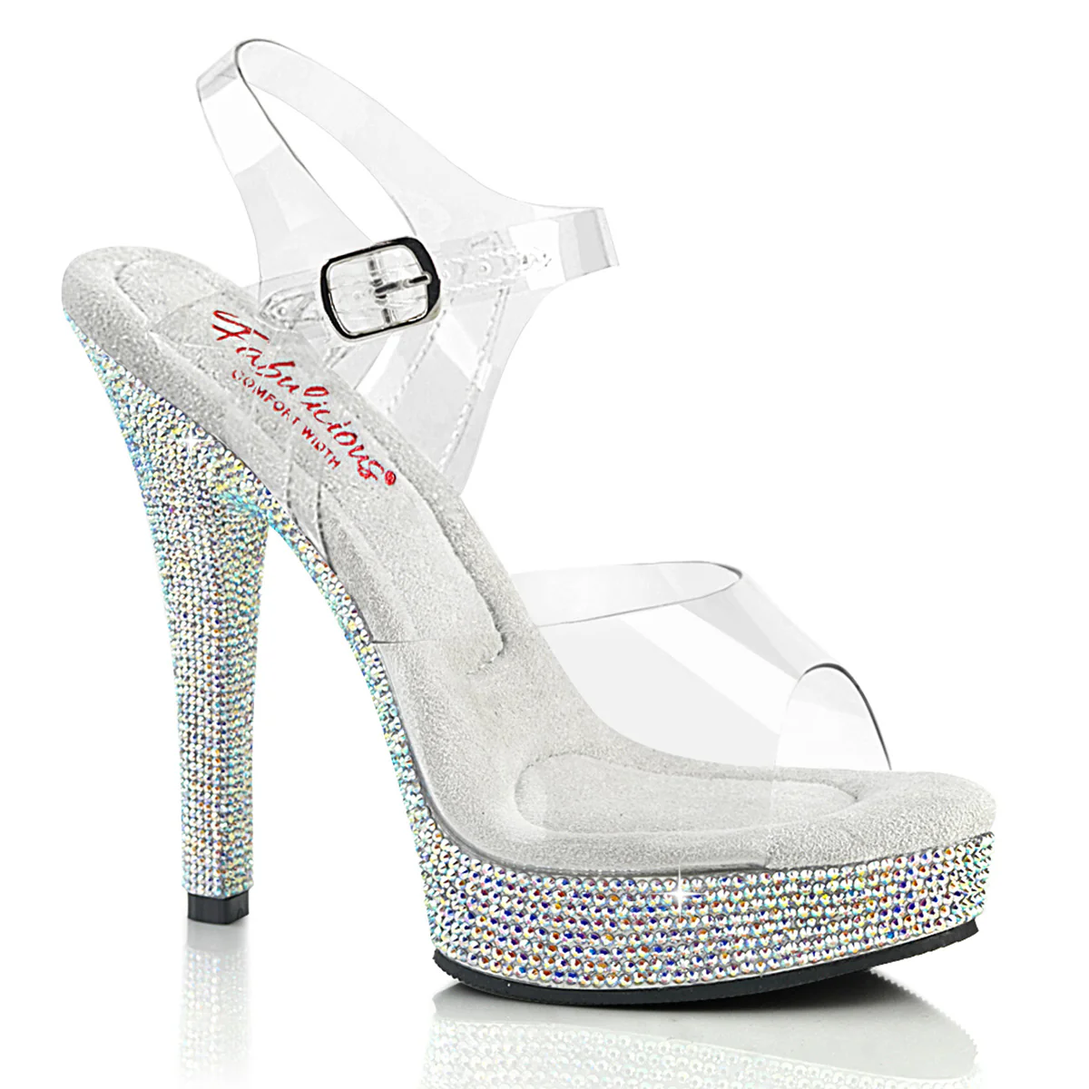 Clear 5 Inch Fitness Stage Shoes -  Fabulicious MAJESTY-508DM