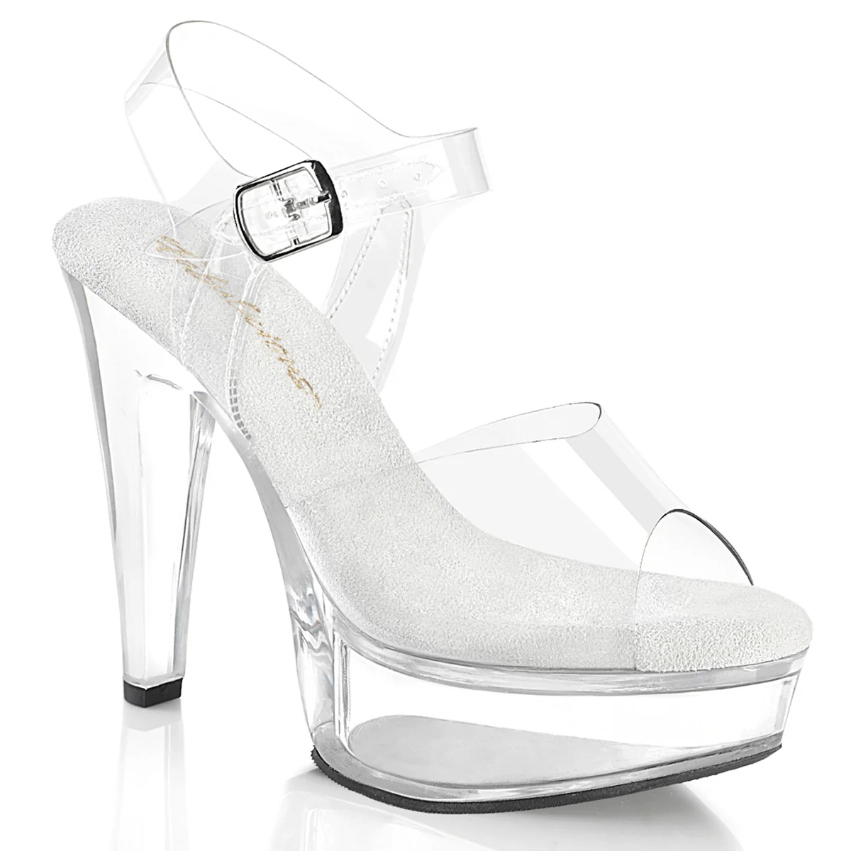 Clear 5 Inch Fitness Stage Shoes - Fabulicious MARTINI-508