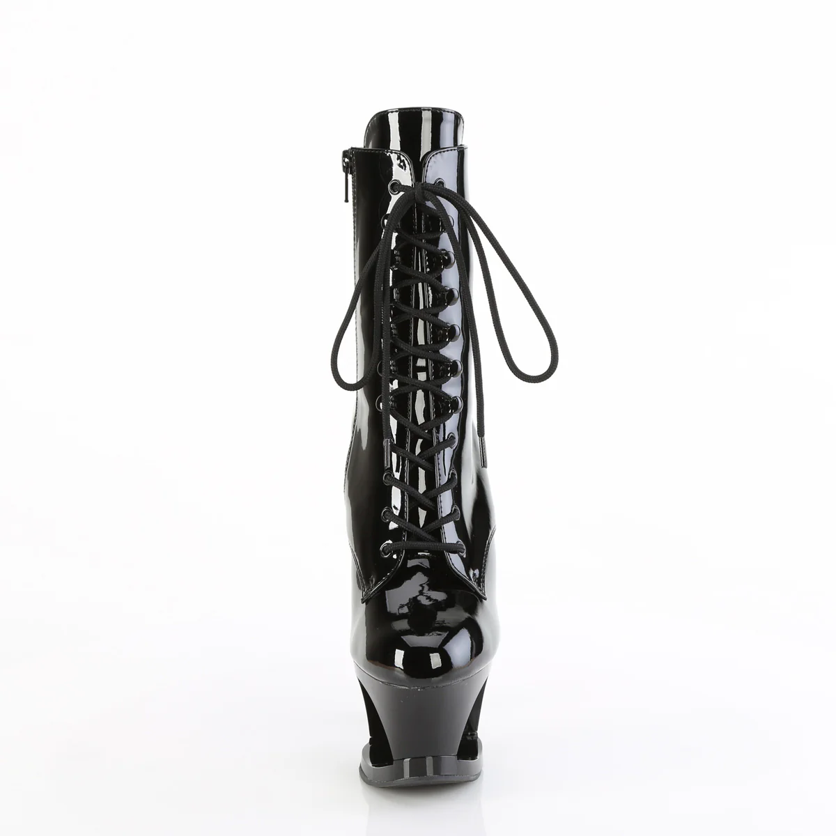 Black 7 Inch Ladies Fetish Ankle Boots - Pleaser MOON-1020DIA - Image 2