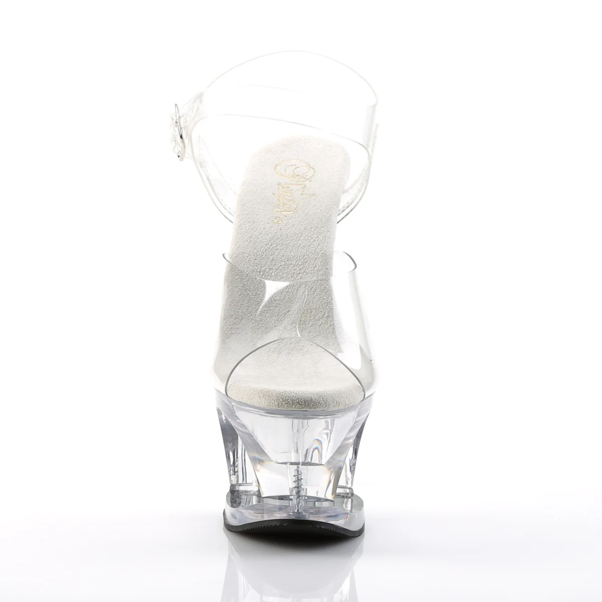 Clear 7 Inch Pole Dance Platform Shoes - Pleaser MOON-708 - Image 2