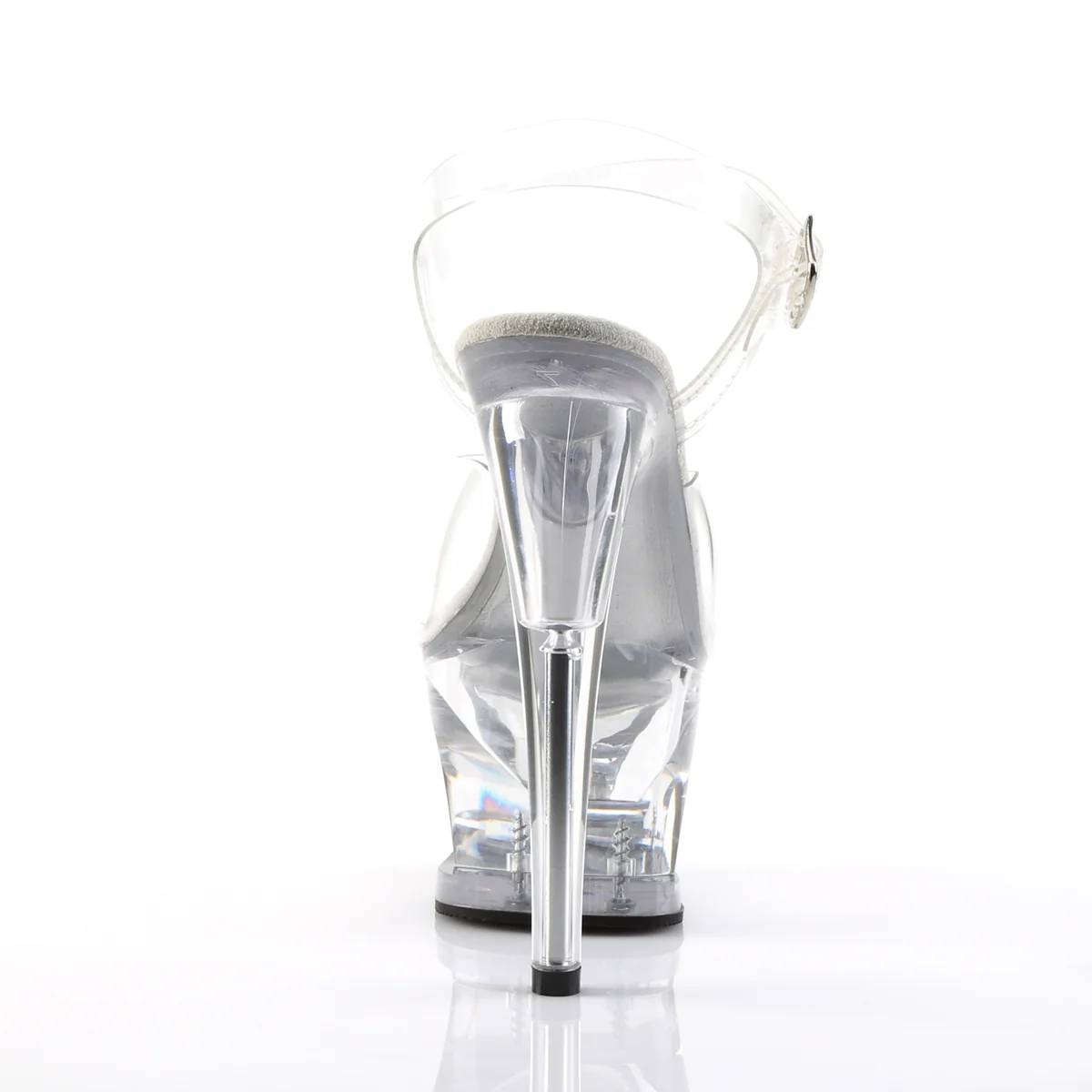 Clear 7 Inch Pole Dance Platform Shoes - Pleaser MOON-708 - Image 4