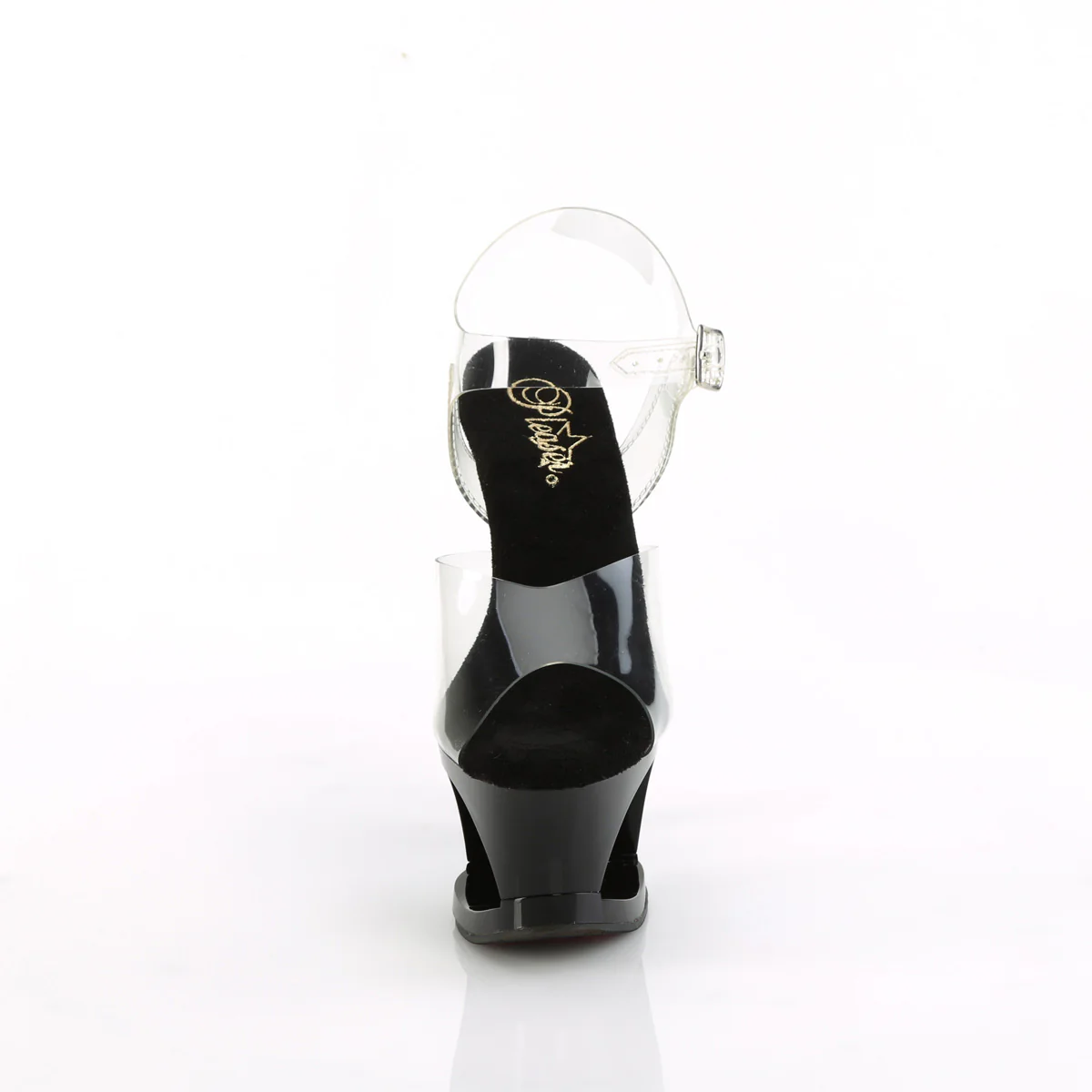 Clear Black 7 Inch Pole Dancing Platform Shoes -  Pleaser MOON-708DIA - Image 2