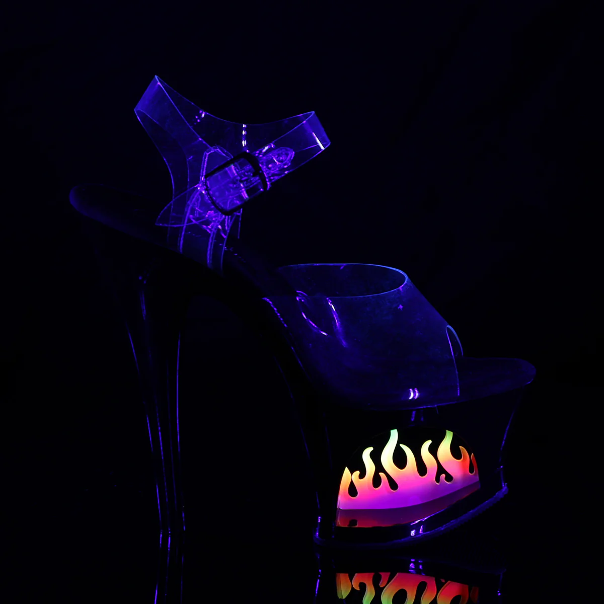 Clear Ombre 7 Inch Exotic Dancing Platform Shoes - Pleaser MOON-708FLM - Image 5