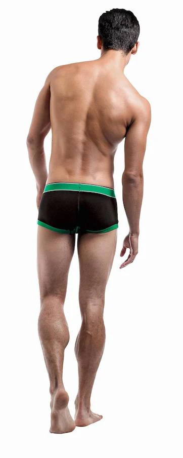 MP139221 Malepower Attacker Mini Short - Black/Green - Image 2