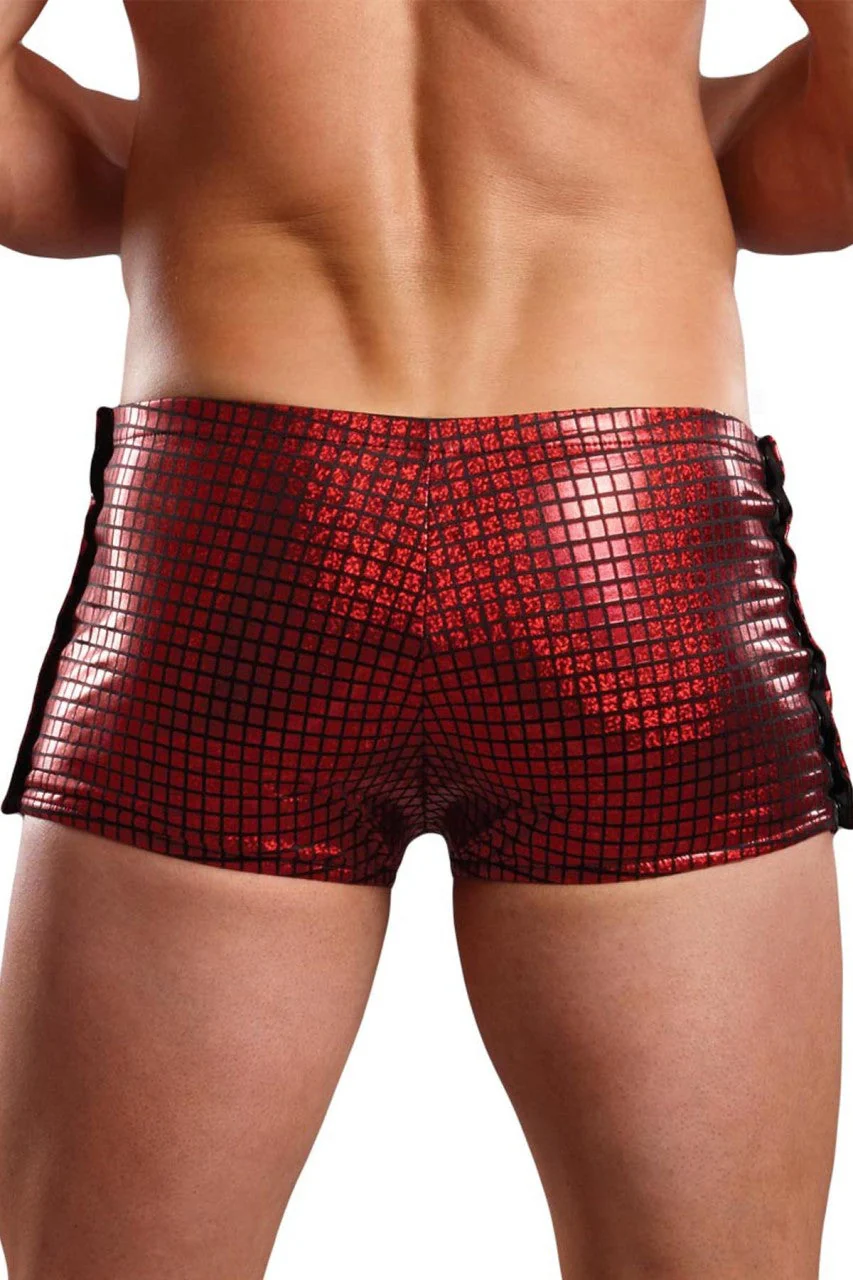 MP143189 Malepower Male Power Rip Off Shorts Red/Black - Image 2