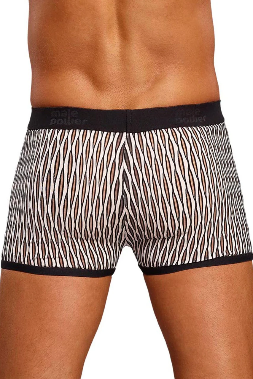 MP144173 Malepower Male Power Mini Pouch Short White/Black - Image 3