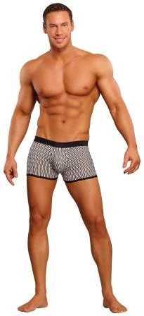 MP144173 Malepower Male Power Mini Pouch Short White/Black - Image 4