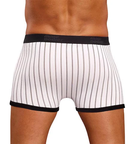MP156172 Malepower Male Power Lo Rise Panel Short White/Black - Image 2
