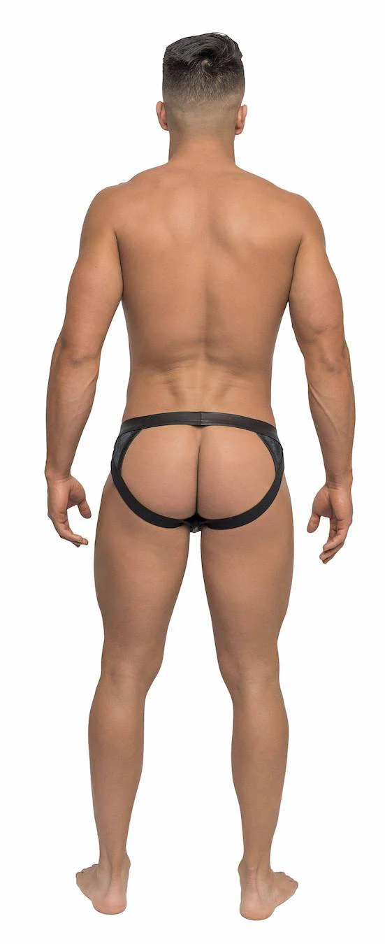MP347238 Malepower Strappy Jock - Blue/Black - Image 2