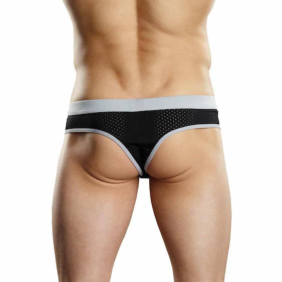 MP432202 Malepower Sport Thong - Black/Grey - Image 2