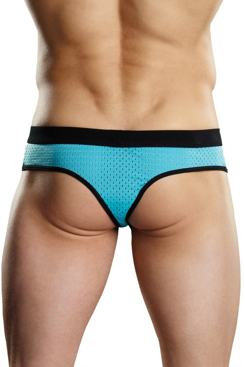 MP432202 Malepower Sport Thong - Turq/Black - Image 2