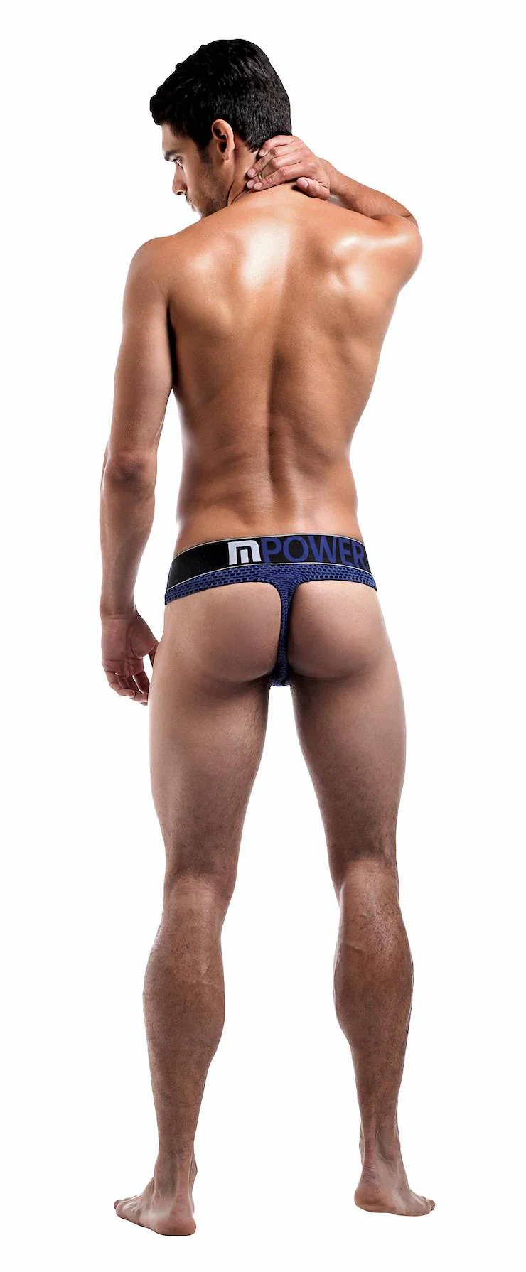 MP438215 Malepower Lo Rise Thong - Royal/Black - Image 2