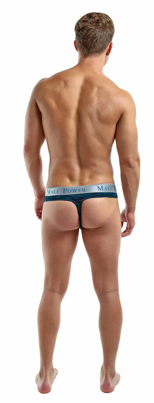 MP447222 Malepower Panel Thong - Blue/Black - Image 2