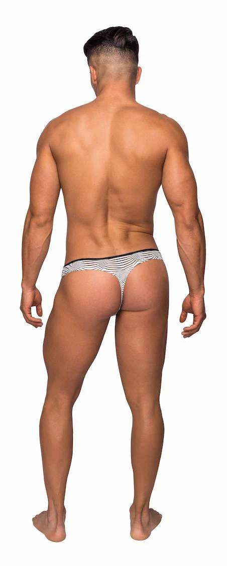 MP461234 Malepower Mini Thong - Black/White - Image 2
