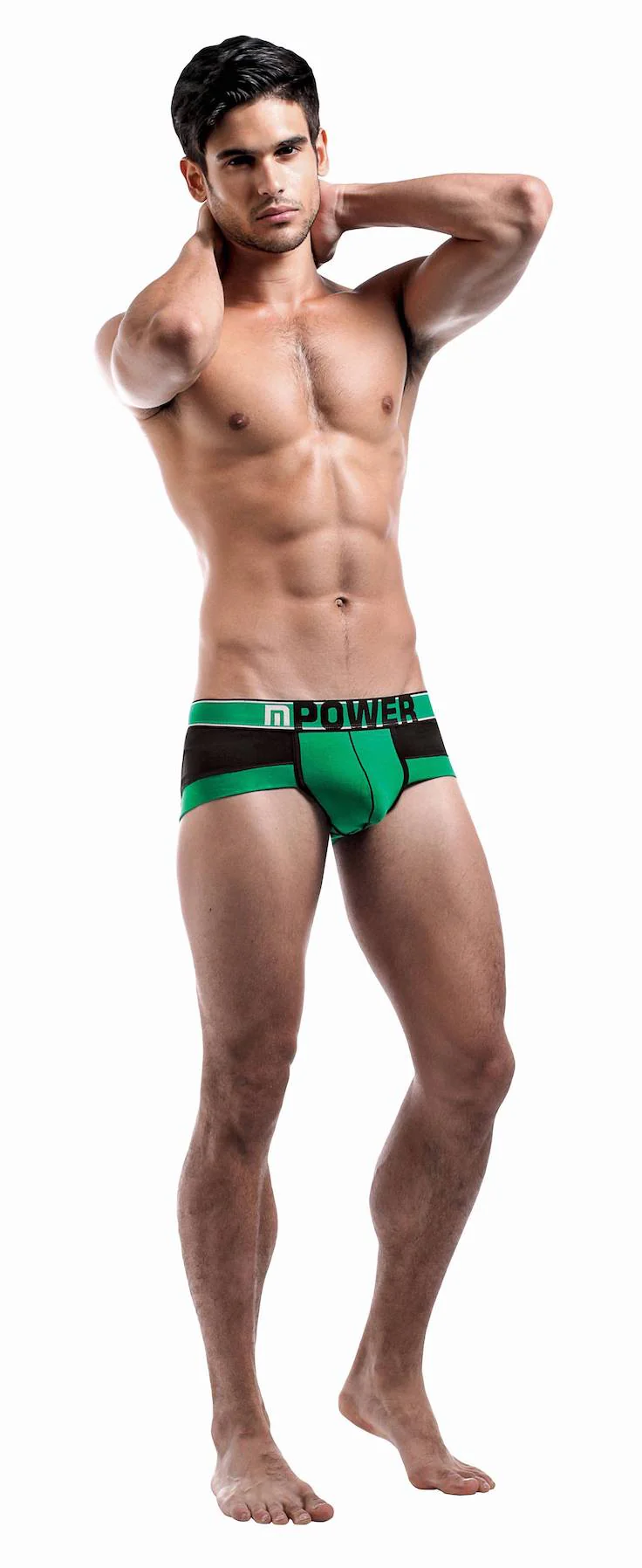 MP481221 Malepower Fullback Bikini - Black/Green