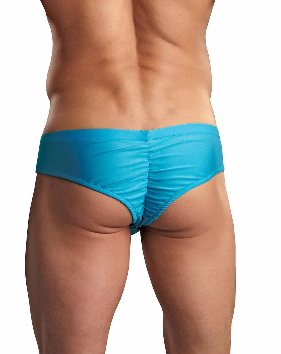 MPPAK873 Malepower Shirred Pouch Manty - Turqouise - Image 2