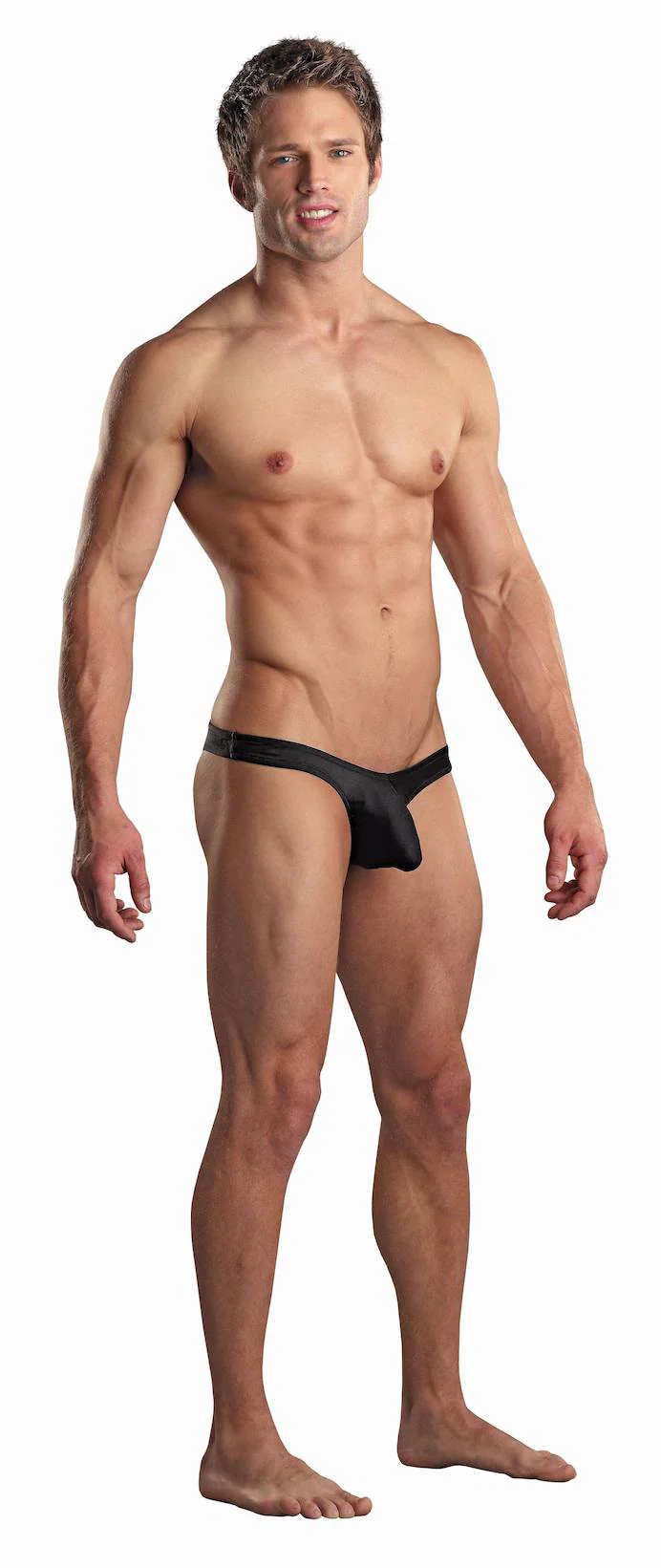 MPPAK874 Malepower Full Cut Thong Back - Black