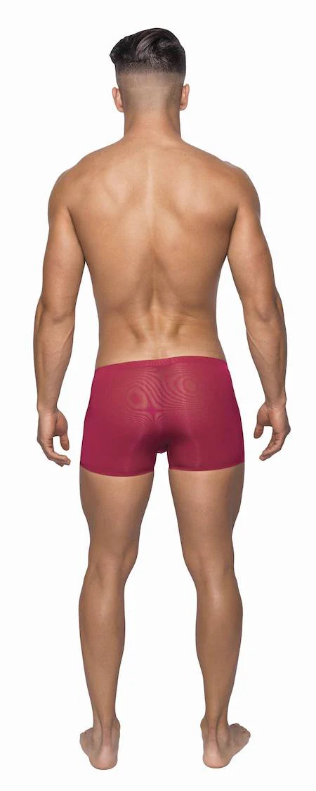 MPSMS006 Malepower Sleek Short w/sheer pouch - Wine - Image 2
