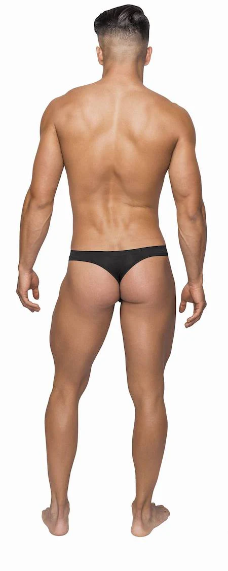 MPSMS007 Malepower Sleek Thong w/sheer pouch - Black - Image 2