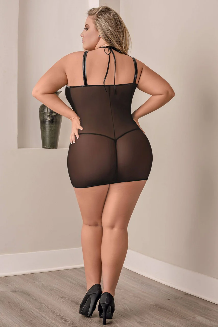 MSB576LK Magic Silk Strappy Chemise & G-String - Image 2