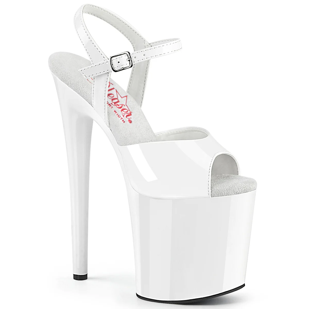 White 8 Inch Platform Kinky Sexy Shoes - Pleaser NAUGHTY-809