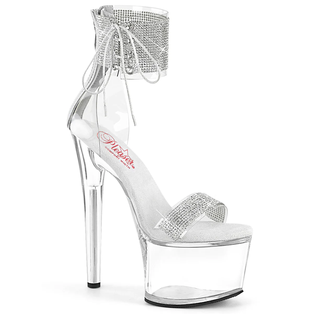 Clear 7 Inch Fetish Pole Sexy Shoes - Pleaser PASSION-727RS