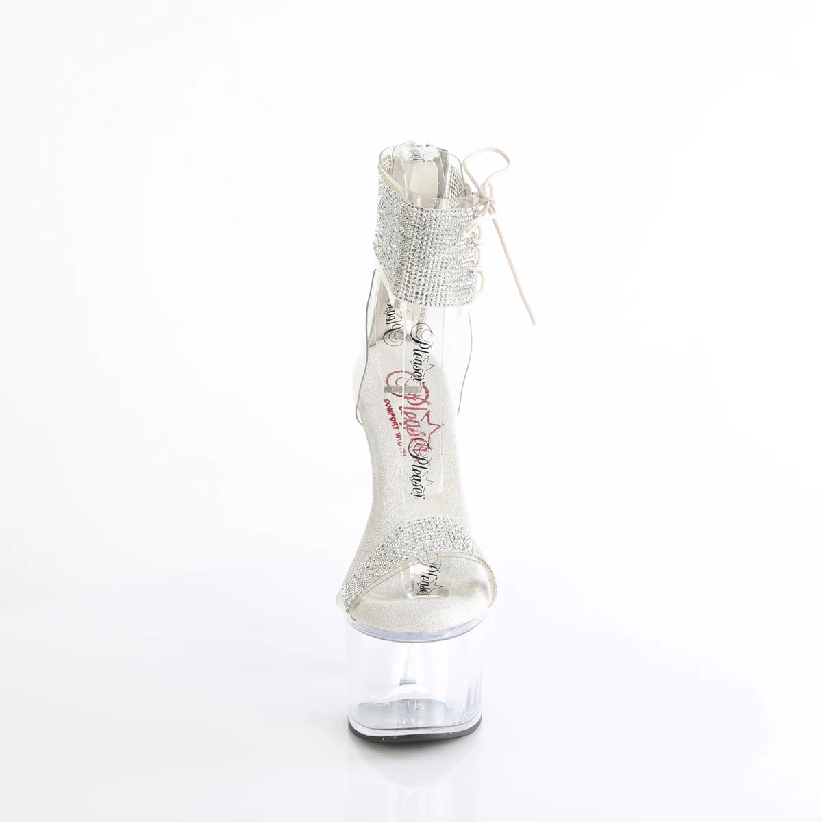 Clear 7 Inch Fetish Pole Sexy Shoes - Pleaser PASSION-727RS - Image 2