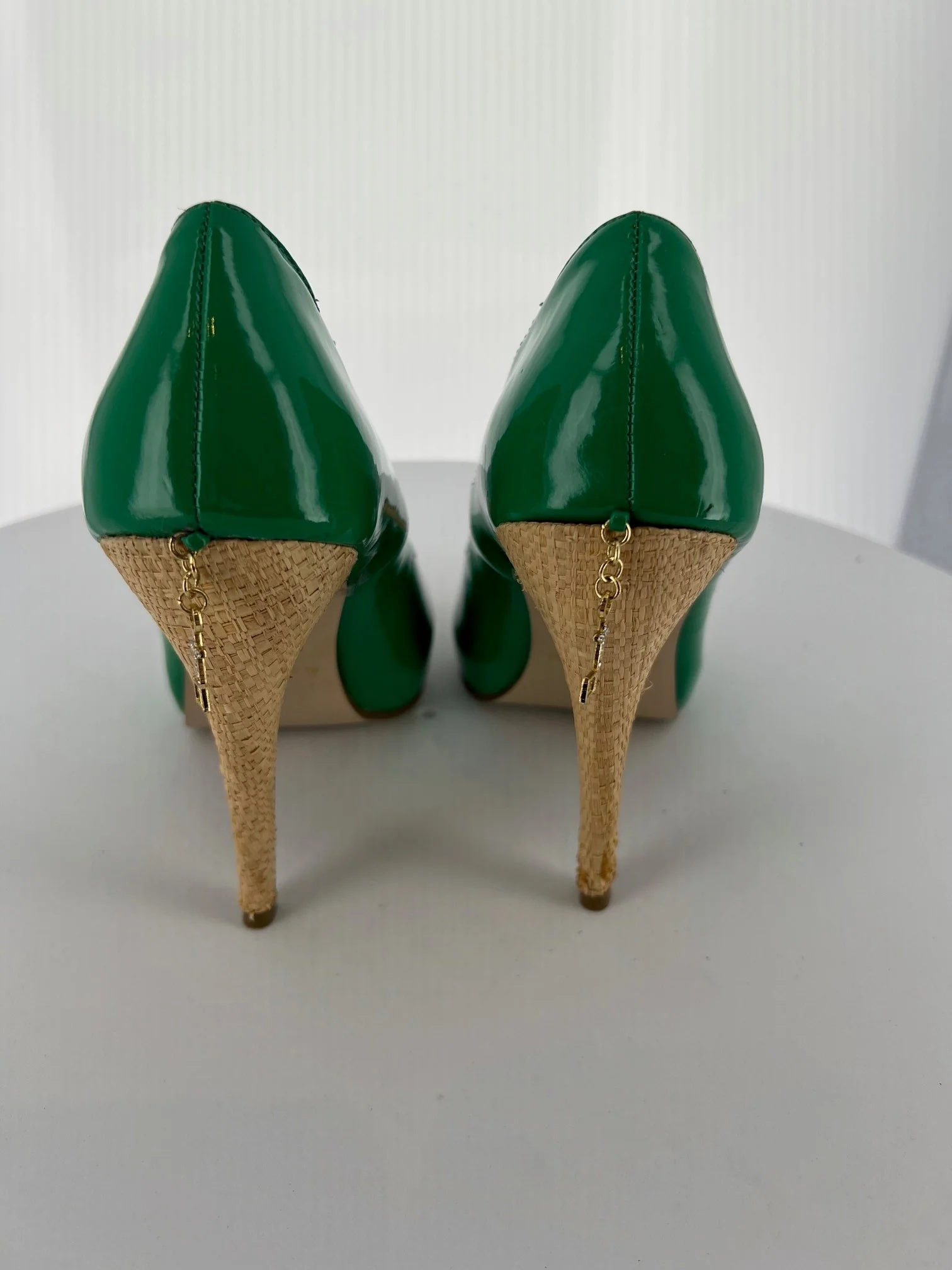 PH451-ADRIAN Penthouse Green High Heel Alternative Footwear Discontinued Sale Stock - Image 3