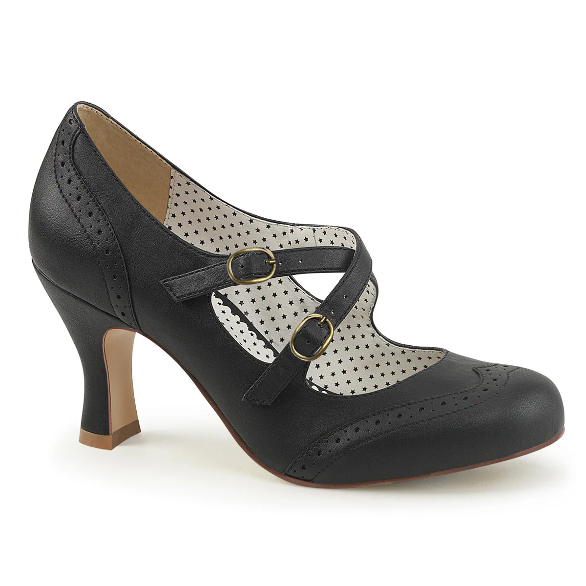 Black 3 Inch Vintage Model Heels -  Pin Up Couture FLAPPER-35 - Image 6