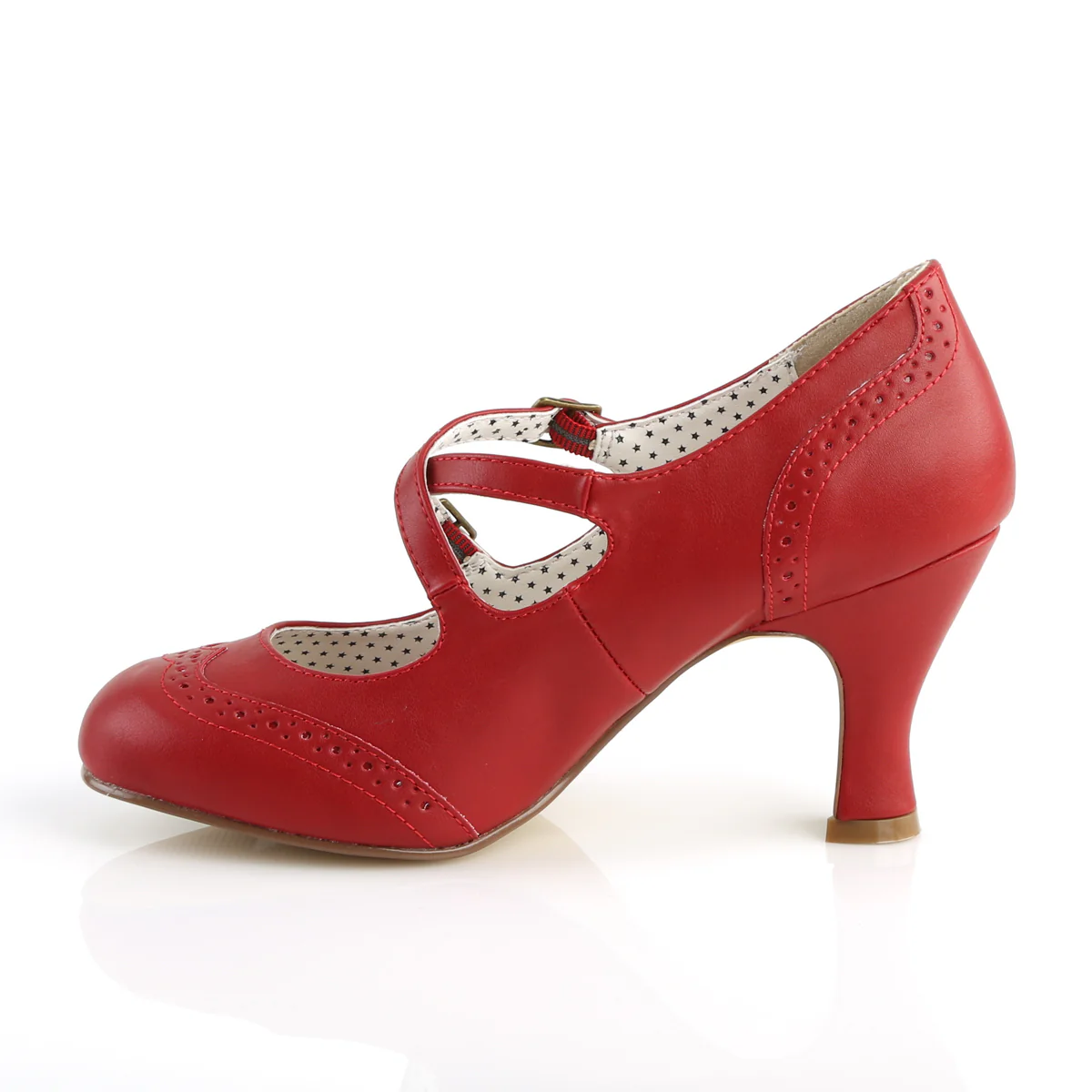 Red 3 Inch Glamourous Heels -  Pin Up Couture FLAPPER-35 - Image 3