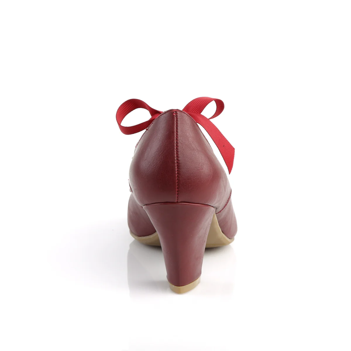 Burgundy 2.5 Inch Glam High Heels - Pin Up Couture WIGGLE-32 - Image 4