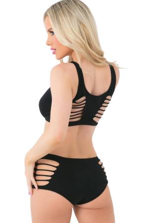 PL23062 Pink Lipstick Lingerie Slash N Dash Seamless Bra Set - Image 2