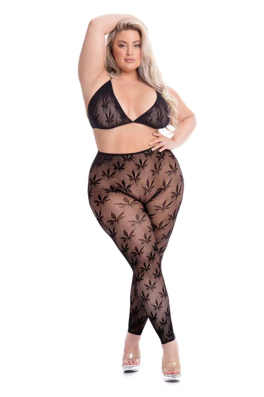 PL23082X Sexy Lingerie Bedroom Wear All About Leaf Bra Set - Image 4