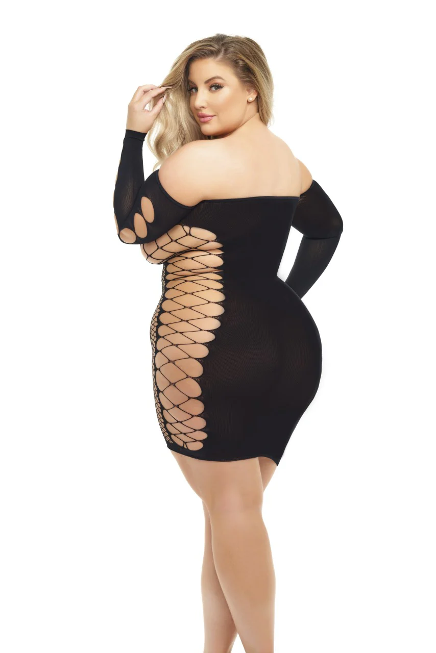 PL25119X Pink Lipstick Mini Dress - Image 2