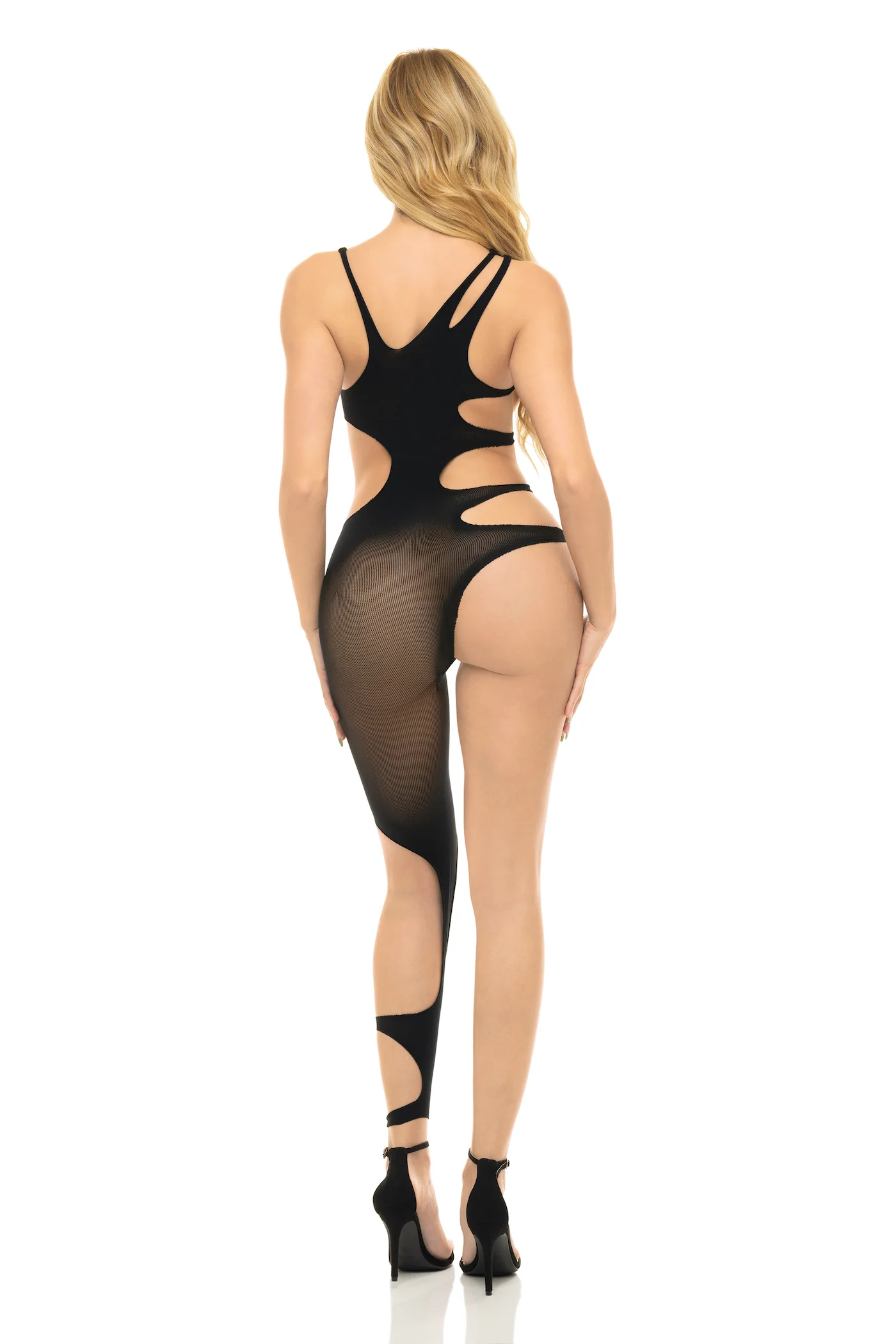 PL27055X Pink Lipstick Show You How Cutout Bodystocking - Image 2