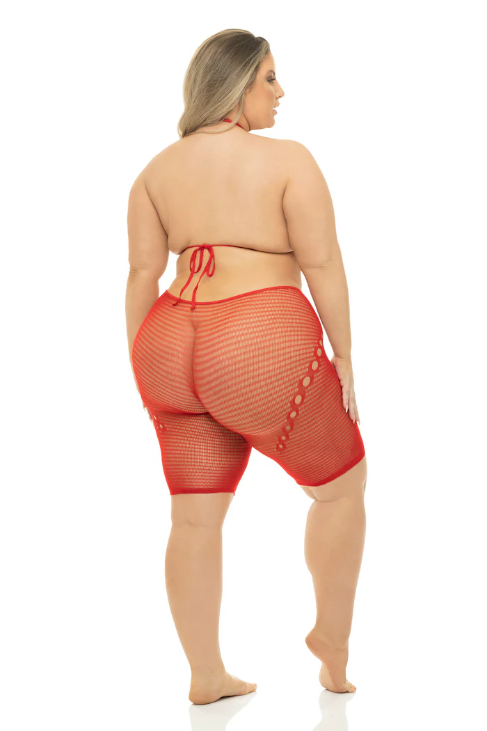 PL27056X Pink Lipstick Fill Me In Bodystocking - Image 4