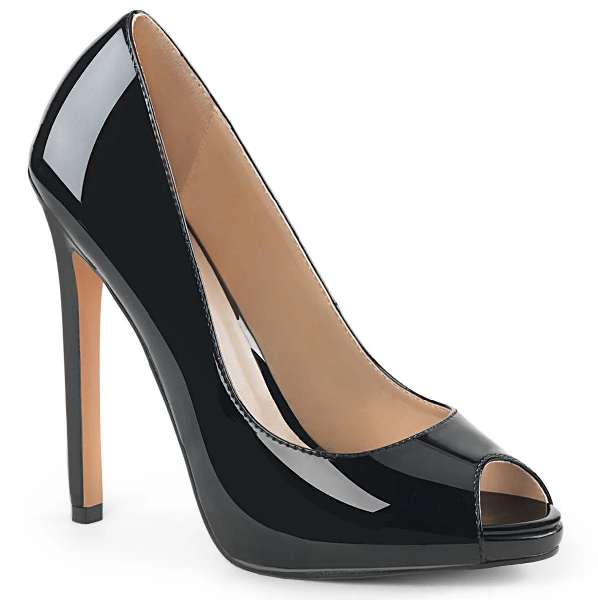 Black 5 Inch Provocative Single Sole Shoes - Pleaser SEXY-42