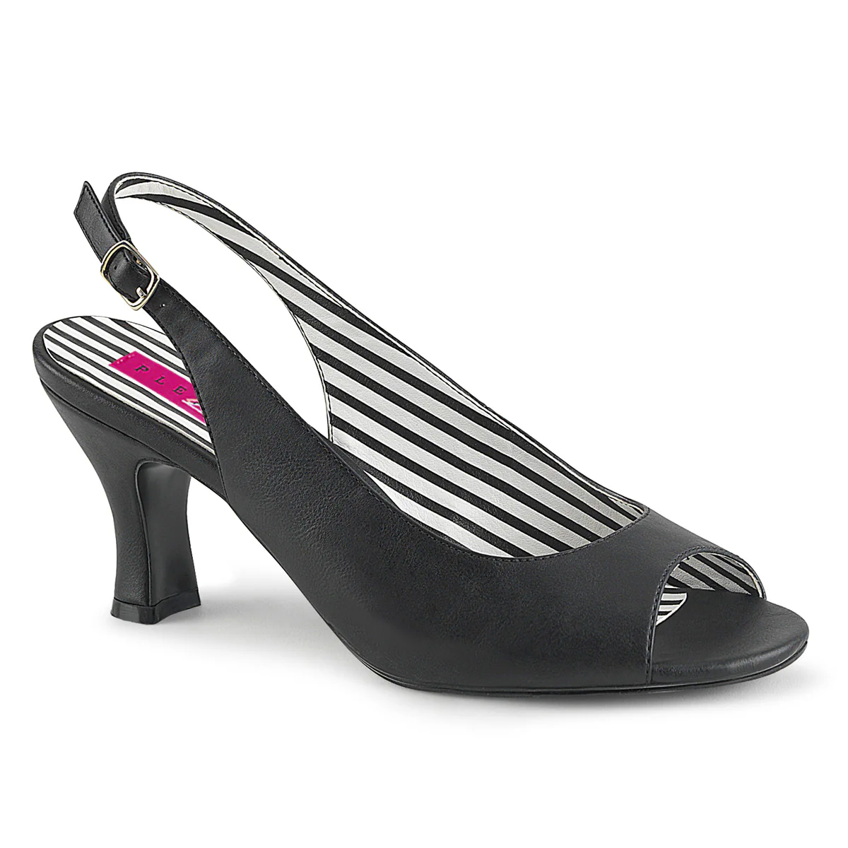 JENNA-02 Pleaser Large Size Ladies Shoes 3 Inch Heel Black Fetish Shoes - Image 6