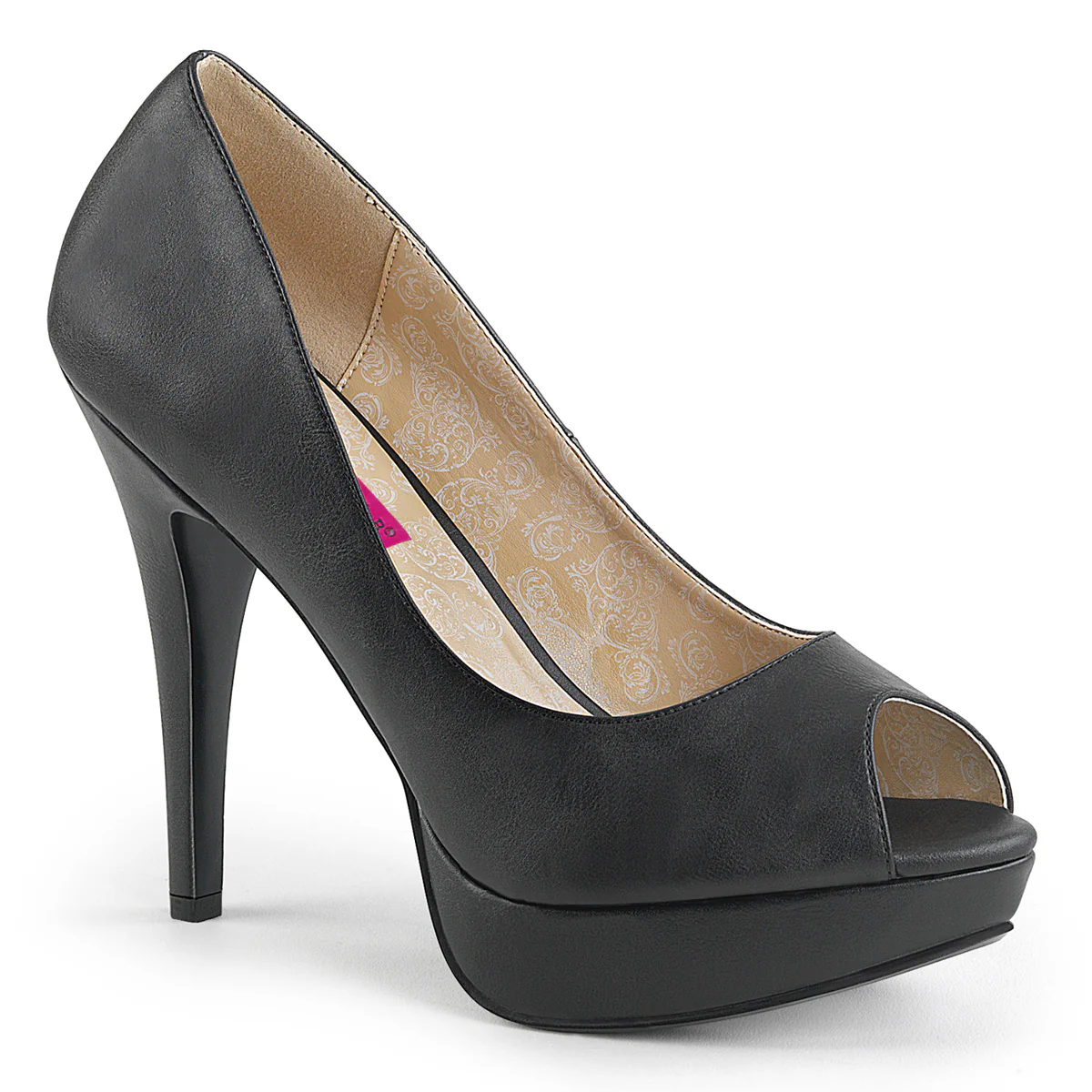 Black 5.3 Inch Fetish Platform Heels -  Pleaser Pink Label CHLOE-01